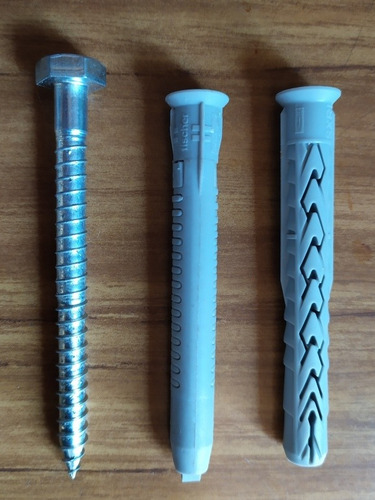 100 Tornillos Y 100 Tarugos Fisher 10mm X 80mm