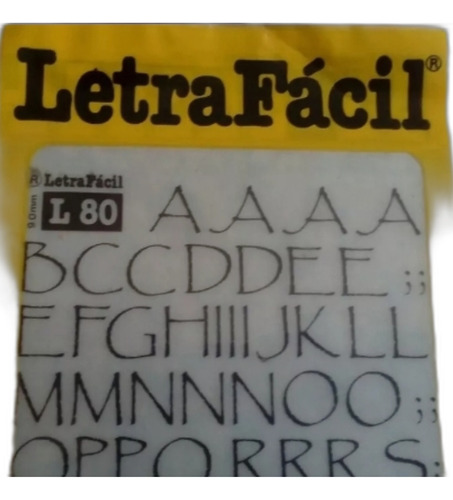 Decadry Letra Facil Decalc 9mm Mod.l 80