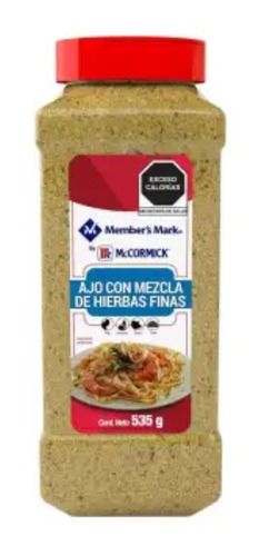 Ajo Con Mezcla De Hierbas Finas Member's Mark Mccormick 535g