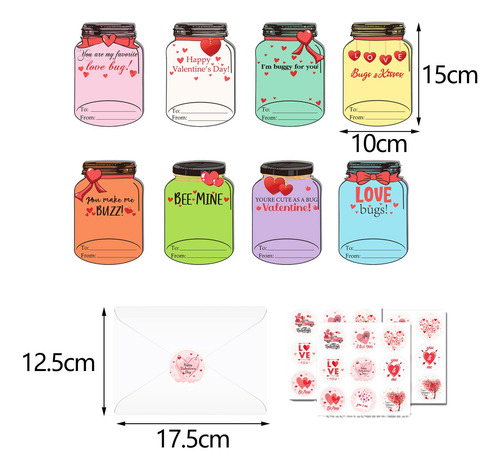 24 Tarjetas De Valentín Tarjetas De Valentín Con Sobre