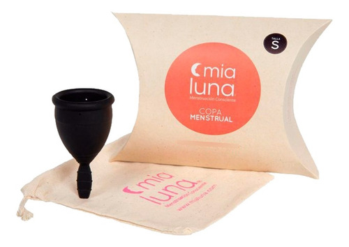 Copa Menstrual Mialuna Black Miablack Talla S/m+vaso+envío