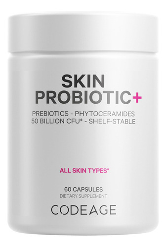 Codeage Skin Probiotics + Prebiotics - Suplemento De Rutina 