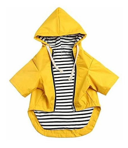 Morezi Impermeable Con Cremallera Y Capucha Para Perros, Res