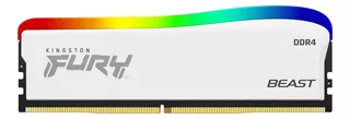 MEMORIA RAM KINGSTON FURY BEAST WHITE RGB SE DDR4 16GB 3200M