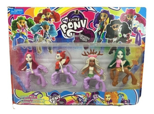 Imagen 1 de 1 de Set Juguetes My Little Pony X4