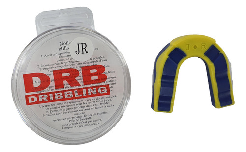 Protector Bucal Dribbling Bicolor Jr Amarillo-azul Cli