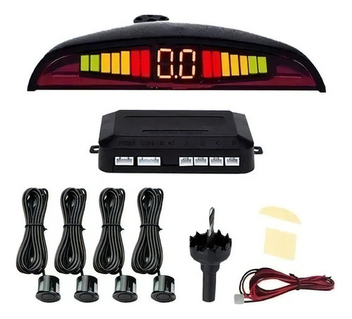 Kit Sensor Estacionamiento Auto Display Digital Universal Color Rojo