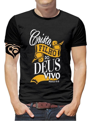 Camiseta Cristã Gospel Masculina Jesus Evangelica Blusa