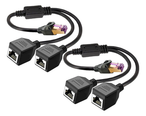 . 2×divisor Adaptador Ethernet 1 A 2 Puertos Red Rj45