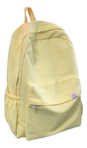 Explosión Del. 2023 Mochila Escolar De Colores Sólidos Sencillos For Niñas Color Amarillo