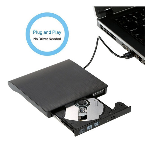 Imagen 3 de 5 de Ultraslim Usb 3.0 Externa Rw Cd Quemador Escritor Lector De