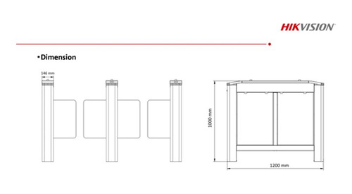 Barreras Oscilantes Hikvision Ds-k3b220lx-l Lado Izquierdo