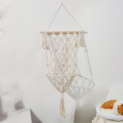 1 Gato Hamaca Macramé Accesorios For Mascotas Cuna Tejida A