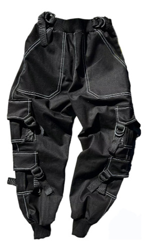 Pantalon Cargo Magnetho Negro Talle Especial