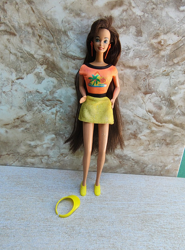 Barbie Glitter Hair Morocha Pelo Largo 90s (Usado)