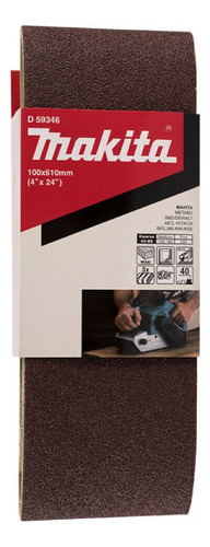 Lijas De Banda 4x24 Grano 240 Makita (100x610mm) 3pcs