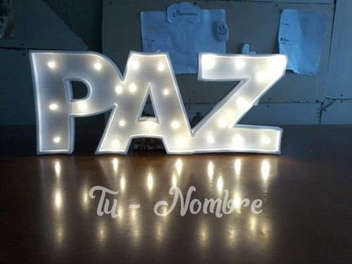 Imagen 3 de 10 de Nombres Iluminados 3 Letras 35 Cm Polyfan Cartel Con Luces