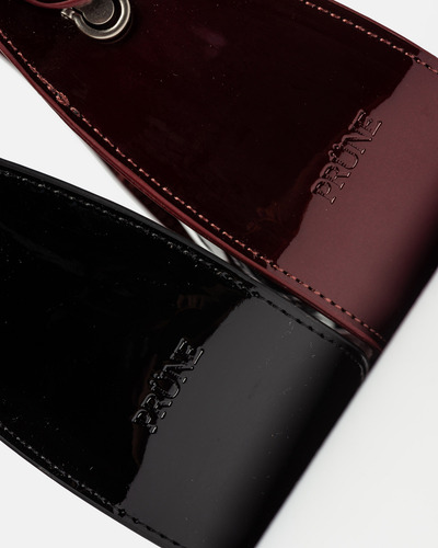 Prune Cartera Mini Bag Leaf Negro Lisa Níquel