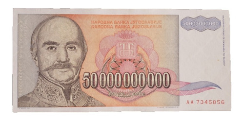 Yugoslavia - Billete 50.000.000.000 Dinara 1993.