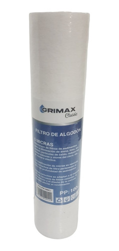  Cartucho De Algodon Para Filtro 100g Ph-pp100 Marca Grimax