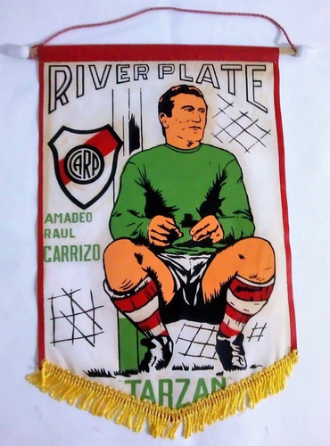 Banderin  River Plate Años 60 Homenaje A Amadeo Carrizo