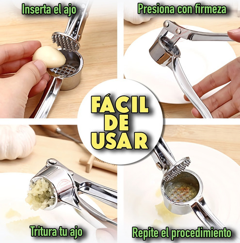 Imagen 5 de 7 de Exprimidor De Prensa De Ajo Nueces De Acero Inoxidable 9530