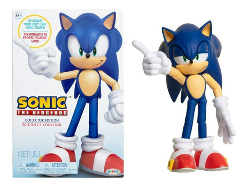 Figura De Sonic Hedgehog - Sonic Armable De Coleccion 15 Cm 