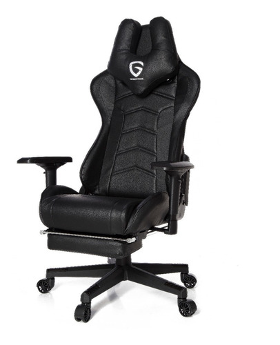 Silla Gamer Cuello Ergonómico Apoyapiés Reclinable Pc Gamer 