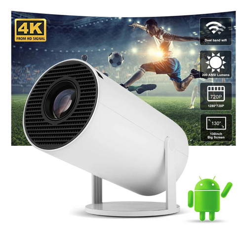 Proyector Mini Cañon Led 4k Smart Tv Android 8000 Lúmenes