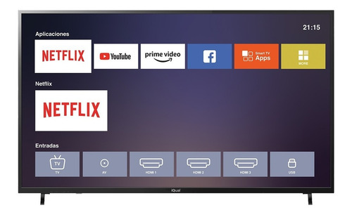 Imagen 4 de 7 de Smart Tv 4k Led 55 Pulgadas Iqual Q55 Uhd Hdmi Netflix Cuota