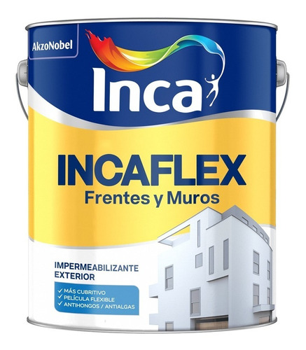 Incaflex Impermeabilizante Frentes Muros Blanco 4l Prestigio