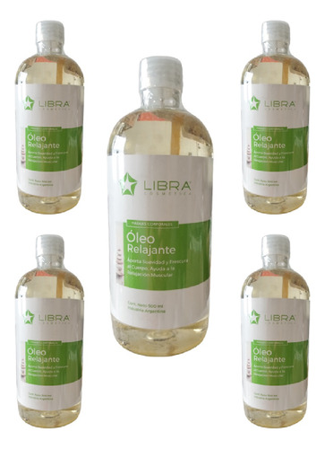 Aceite Para Masajes Relajantes Libra Cosmetica Oleo Pack 5 Fragancia Suave