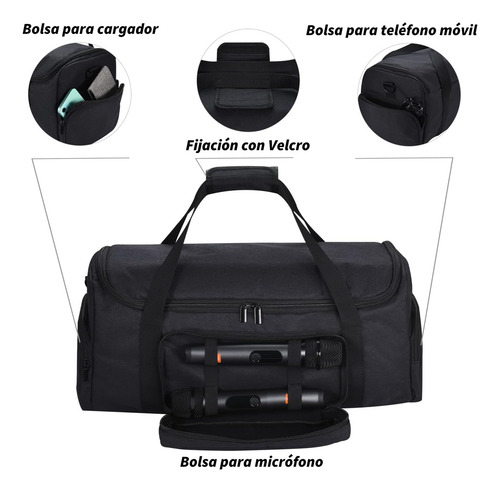 Funda Protectora Acolchada Impermeable Para Jbl Partybox On The Go, Bolsa De Transporte Portátil Con Bolsillos Para Micrófonos Y Accesorios, Antigolpes