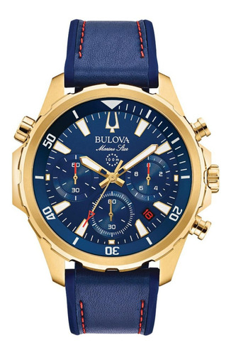 97b168 Reloj Bulova Marine Star Azul/dorado