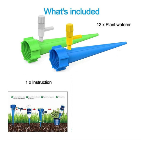 cono de plantas. alimentadores de agua riego de flores SYXZFZ 12 piezas de riego automático de cono de jardín para plantas de riego