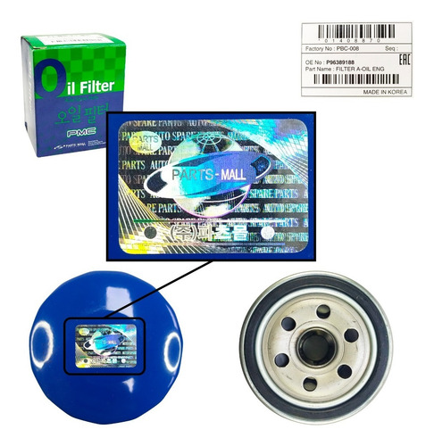 Imagen 5 de 6 de Filtro Aceite Peugeot 206 2.0 2006 2007 2008 2009 Original