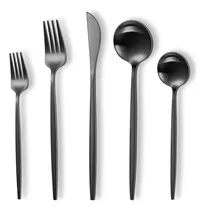 Comprar Joincook Juego De Cubiertos Negros Mate, Juego De Cubiertos