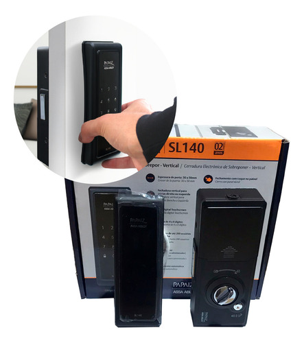 Fechadura Digital Eletronica Senha Sobrepor Papaiz Sl140