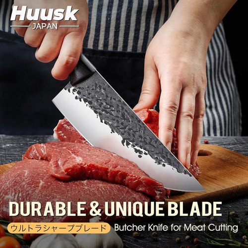 Facas Huusk, Faca De Açougueiro Para Cortar Carne, Forjada À