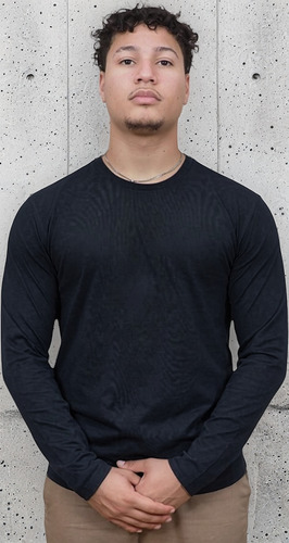 Remera Hombre Camiseta Manga Larga Algodon Premium 24/1