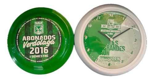 Reloj De Pared Y Frisbee Atletico Nacional