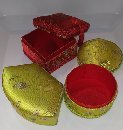 Imagen 5 de 6 de Lote Alhajero Porta Anillo Espejo Y 2 Cajas Estilo Vintage