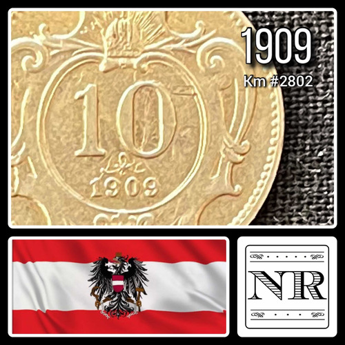 Austria / Habsburg - 10 Heller - Año 1909 - Km #2802