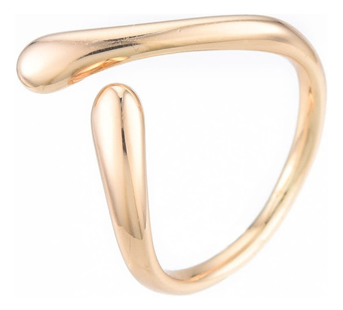 Anillo Ring Ajustable Baño Oro Lagrima Dama Mujer