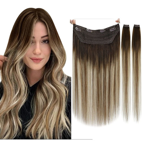 Extensiones De Cabello Humano Real 18in 90gr Balayage