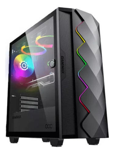 Case Gamemax Diamond Coc Mid Tower Negro Vidrio Templado