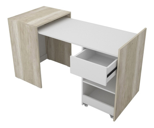 Imagen 2 de 6 de Escritorio Con Cajones Mesa Plegable Multiuso Texturado 5004