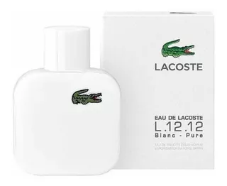 Perfume Lacoste L 12 12 Eau Blanc Pure Edt 100 Ml Original.