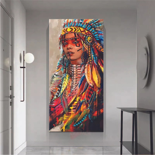 Pintura Para Decoración Mujer India Apache 5d Diamonds