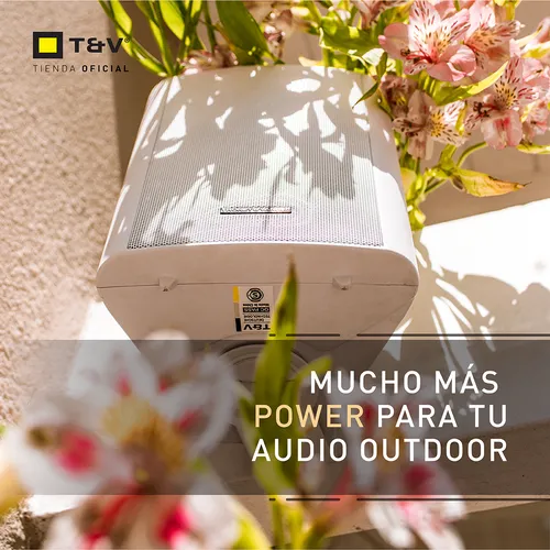 Parlante Thonet & Vander Outdoor Speaker Fleck 9 2GEN portátil con bluetooth waterproof blanco